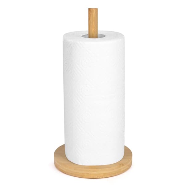 Puinen keittiöpaperiteline, pystysuora teline