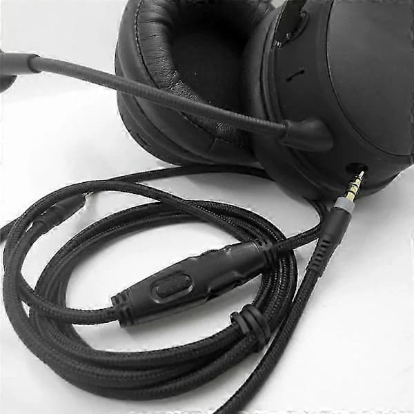 For -HyperX Cloud Alpha/-HyperX Cloud Core Flight Hodetelefonkabel med Volumkontroll Lydkontroll Hodetelefonkabel