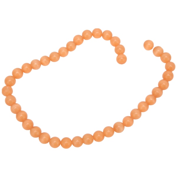 0,39 tommer runde perler Naturstein DIY-armbånd Halskjede SmykkefremstillingstilbehørChampagne