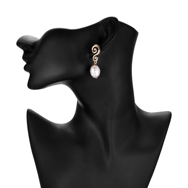 Stilig faux perle anheng øredobber mote sinklegering eardrop smykker tilbehør gave