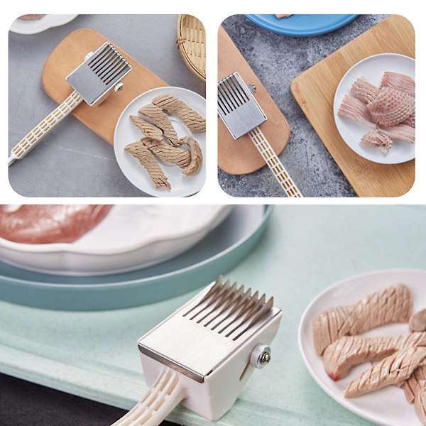 Kjøttmørner for blekksprut, abalone, 8 blader, hjemmekjøkken, rustfritt stål