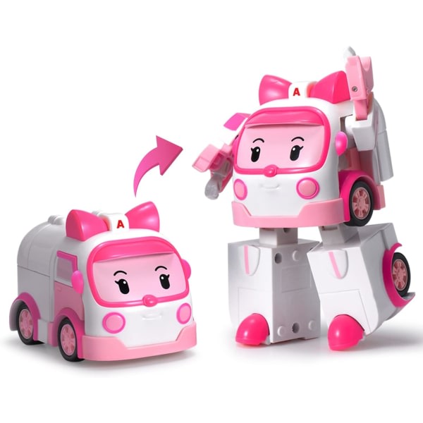 Robocar Poli Transforming Robot, 4" Transformerbar Action Toy Figur Fordon Semesterbil Leksaker Present