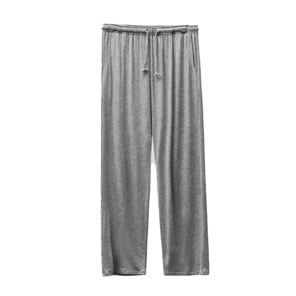Pyjamasbyxor for mænd Fickor Pyjamasunderdelar Sovkläder Hemkläder Lysegrå XXL