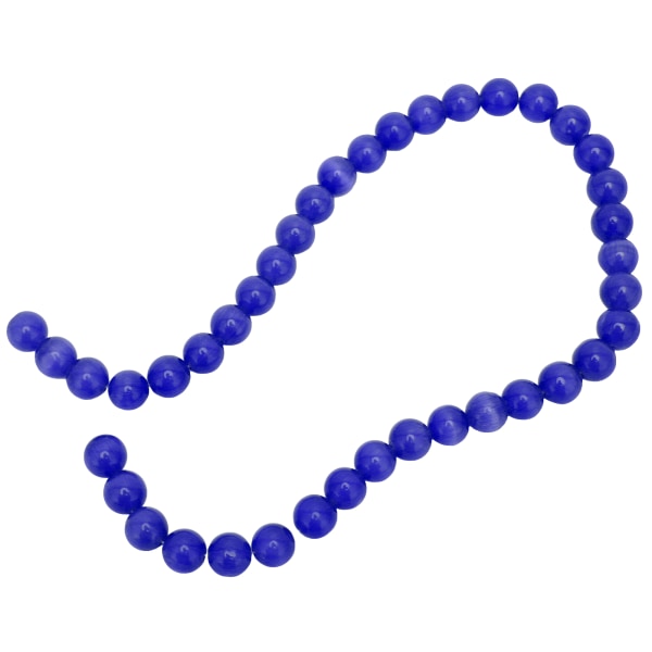 0.39in Diameter runde perler Natursten DIY Armbånd Halskæde Smykkefremstillingstilbehør Mørkeblå