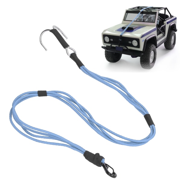 RC Crawler Kinetic Winch Strap Elastisk Rescue Drag Trailer Rep Strap med krokar för 1/10 1/8 RC Car Blue