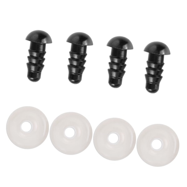 100 stk. 6 mm DIY-plast sikkerhedsøjne og skiver Dukker Legetøj Håndværk 6mm