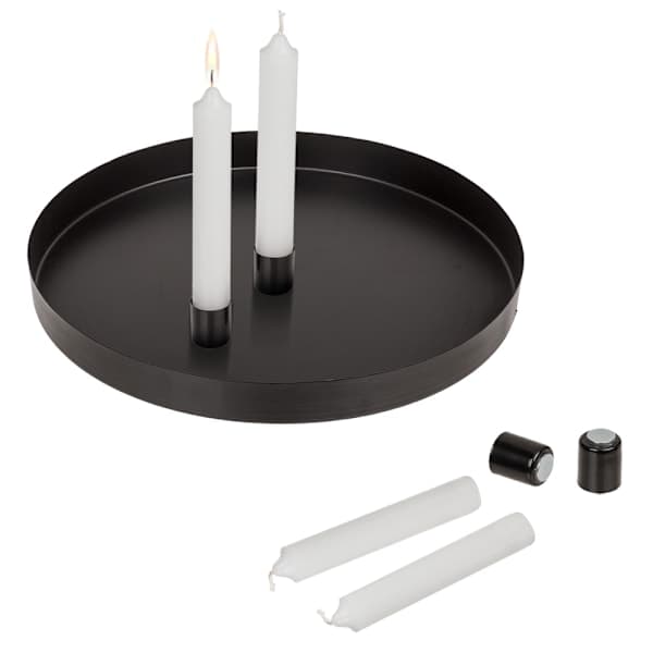Magnetisk Ljusstake / Ljusbricka / Ljusfat - 25 cm multifärg