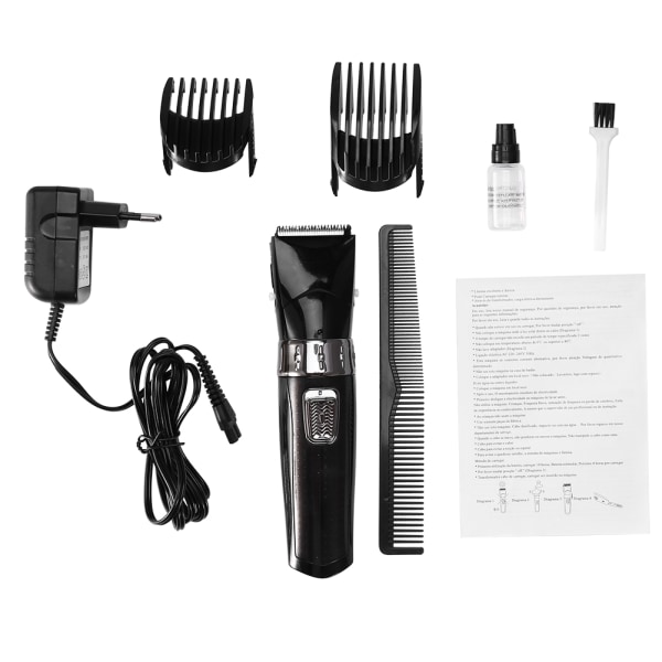Surker Men vanntett oppladbar trådløs elektrisk hårklipper hårklippemaskin (svart)