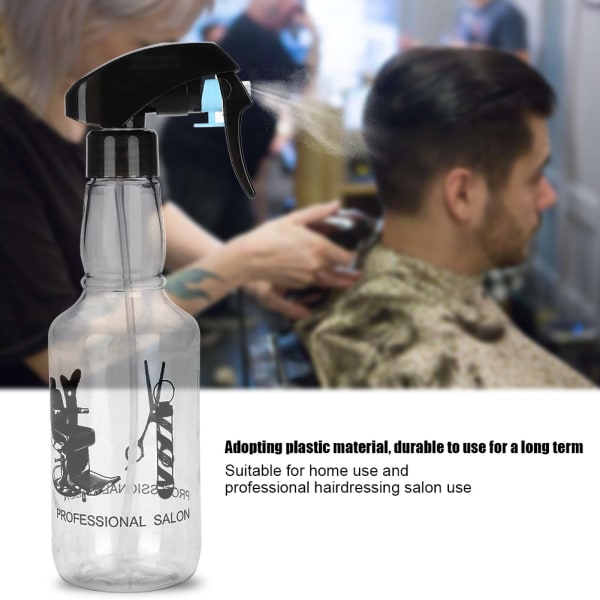 350 ml Plast Frisør Spray Flaske Salon Barber Hair Tools Vannsprøyte (hvit)
