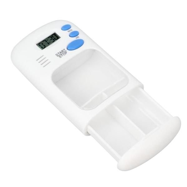 Smart Pill Dispenser Bærbar Automatisk 2 Grids Pill Organizer med alarmpåmindelse til hjemmebrug