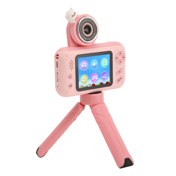 Børnekamera Multifunktion Forside Bagside 180 graders vinkler Foto Video MP3 digitalt minikamera til 3 til 12 år gammel