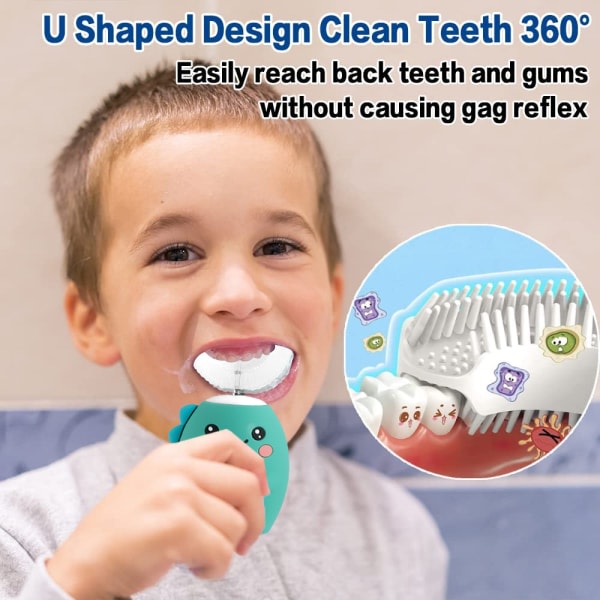 Lasten U-muotoinen sähköinen tandborste, sonic tandborste för navetta, tecknad elokuva Tyyli 1