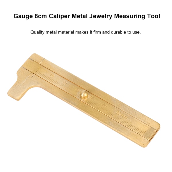 Måler 8 cm lommeskyvelære Måleverktøy for metallsmykker Praktisk tilbehør (enkeltskala)