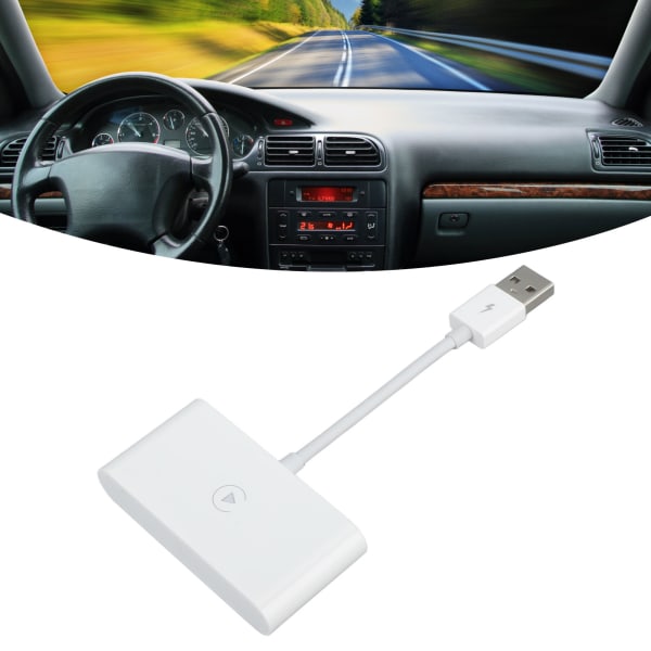 Trådløs biladapter kablet til trådløs bil trådløs dongle til biler fra 2016 til IOS 10 og nyere hvid