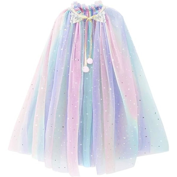 Färgglad prinsesscape, prinsessklänning, M