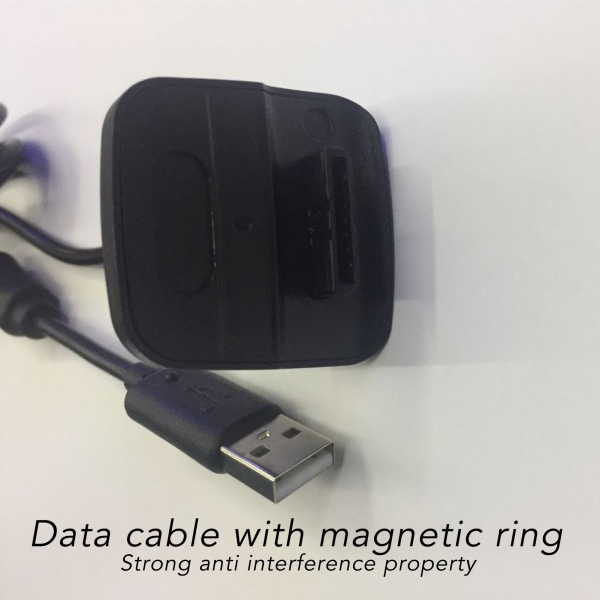 Opladerkabel til Xbox 360 PVC Plug and Play USB-opladerkabelledning med magnetring til Xbox 360 4,9 fod