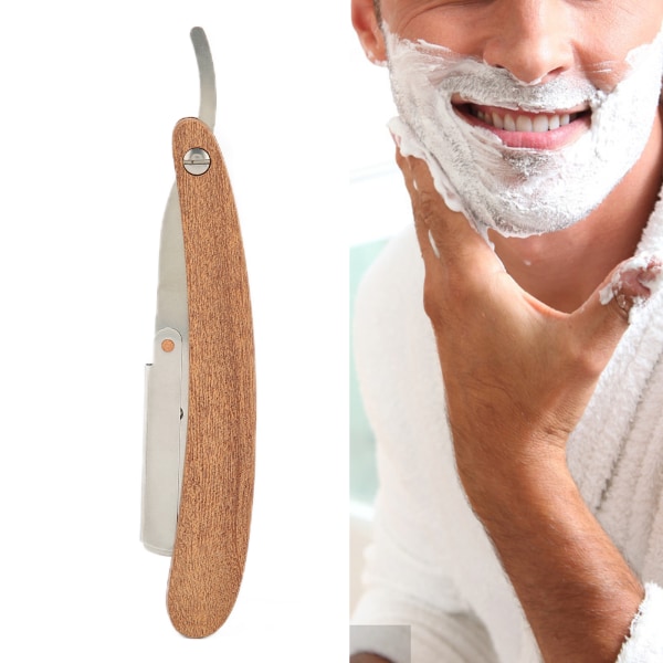 Retro rett barberhøvel Profesjonell rustfritt stål rettkant barberhøvel for menn og kvinner