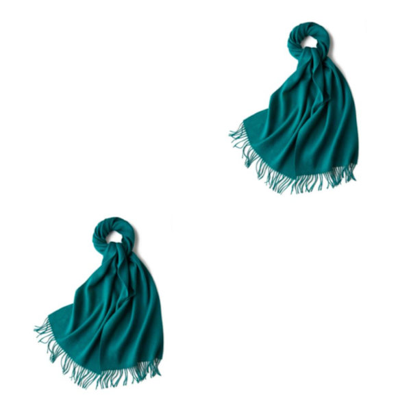 1/2/3 unisex-huivit fransuilla Lämmin ja mukava putkihuivi tummanvihreä dark green 2Set