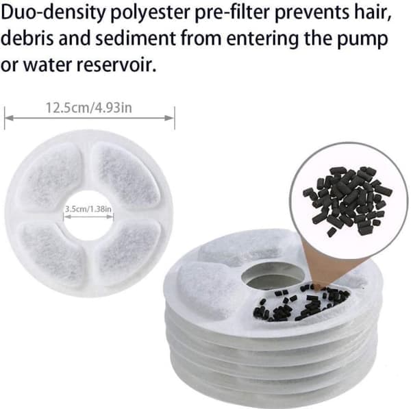Filter för vattenfontän för husdjur 6-pack – pa