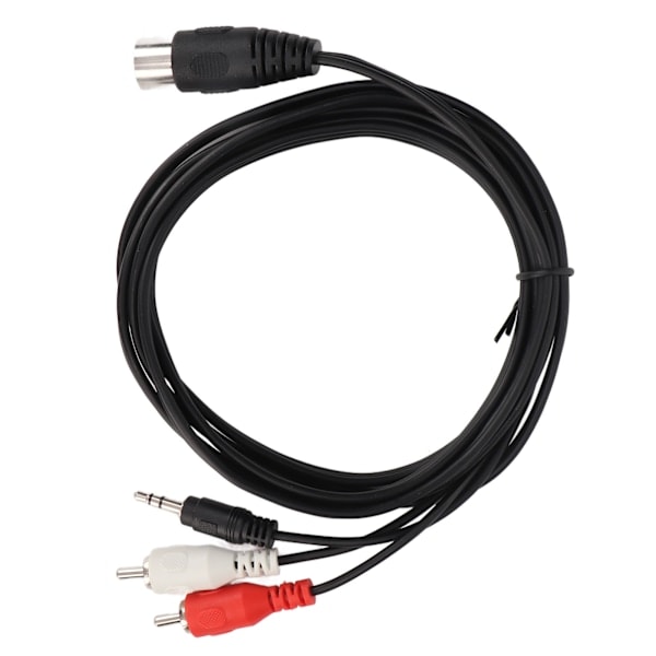 DIN 8-nastainen - 3,5 mm 2 RCA-kaapeli Uros-Uros Suuri DIN-äänisovitin Kaapeli Vahvistimelle Vastaanotin Subwoofer 1,8 m