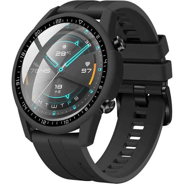 etui kompatibelt med Huawei Watch GT 2 46mm, sort