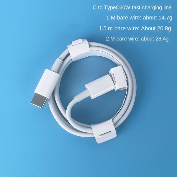 pd20w nopea latauspää sopii iPhone Apple laturille sarja eurooppalainen standardi matkapuhelin latauspää Fast charging cable: 1 meter C to Type C 60W cable [bare wire]