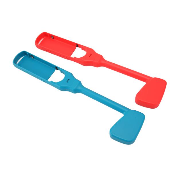Game Golfklubbor Ergonomiskt justerbart dubbelskydd Golfspelkontrollgrepp för Switch för Joy Con-kontroller blå och röd