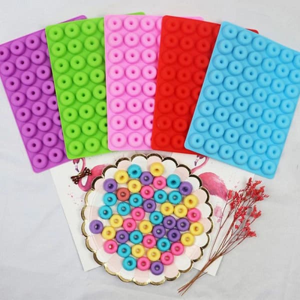 48-huls Fancy Donut Chokoladeform Bageform Blå one size