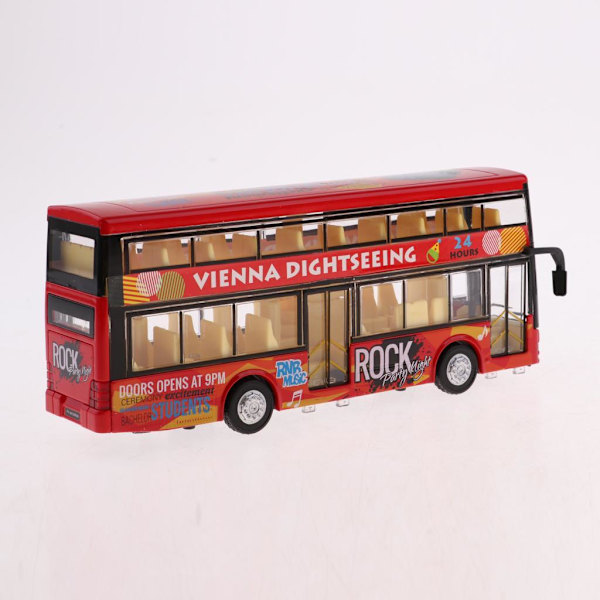 1/2 1:50 Valmistettu Autolelu Vetotakaisin Kaksikorkea Buss Punainen 21x4.5x8.2cm Red 21x4.5x8.2cm 1Set