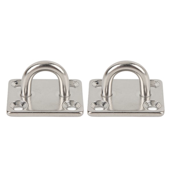 2 stk Båt Firkantet Pad Eye Rustfritt Stål Fast Holdbar Marin SS Pad Maskinvare for Yacht 30 X 35mm/1.2 X 1.4in