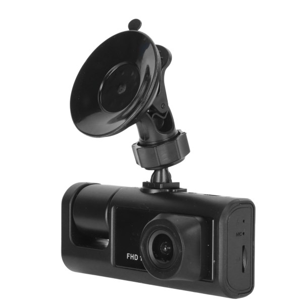 3-linse Dash-kamera Bilkjøringsopptaker med IR Night Vision Loop-opptak G-sensor Nødsparing
