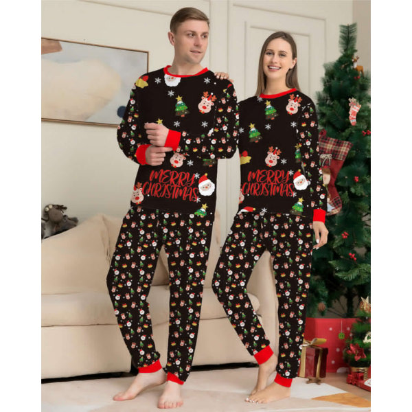 Jul Familie Matchende Hjemmetøj Outfits Børn Pyjamas Sæt Xmas Pj's Tøj Kvinder-XL