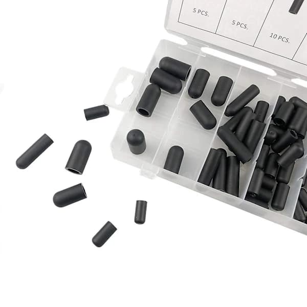 80 stk støvsugerkåper sortiment slangekåper kit 5/32 \" til 3/8 \" 6 størrelser Ft