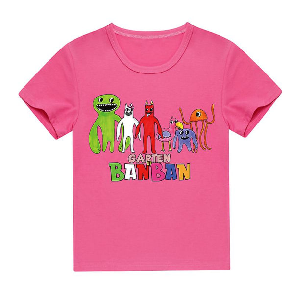 Barnkläder Garten Of Banban Banban Trädgård Kortärmad T-shirt Sommarklänning rosa Röd 130cm
