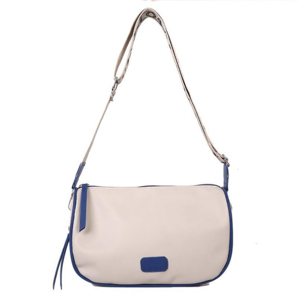Kvinner One Shoulder Messenger Bag Fasjonabel Enkel Pure Color Bag Dame Casual Vesker Blå