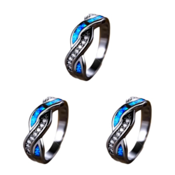 1/2/3/5 Vintage Kuparirengas Naisille Klassinen Ja Tyylikäs Musta Kulta Sininen Black Gold Blue 3Set