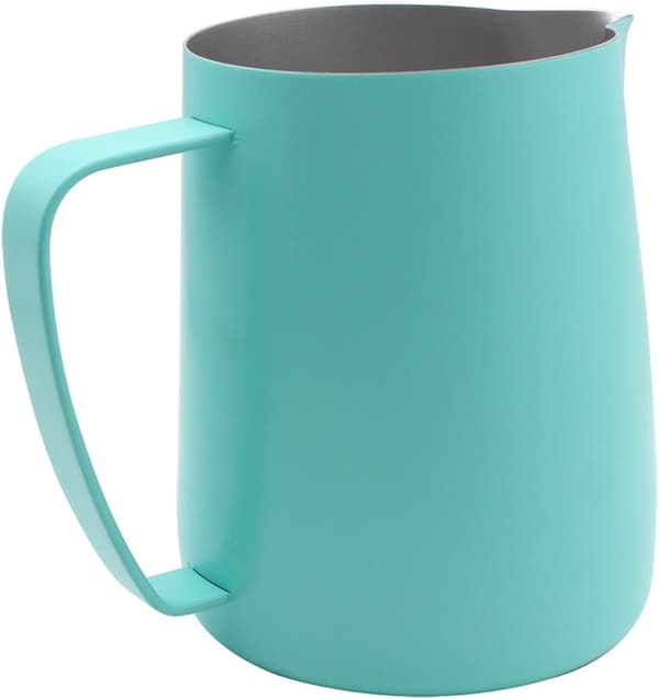 Mælkeskummer i rustfrit stål til kaffe, latte og mælkeskum 600 ml Grøn