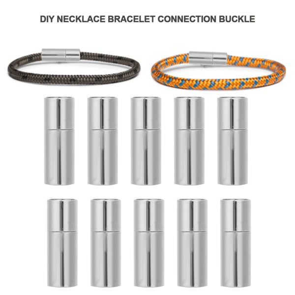 10 stk 6 mm rund form gør-det-selv halskæde Armbånd forbindelsesspænde smykker tilbehør sølv