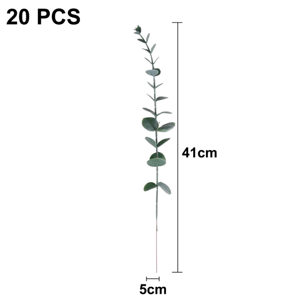 20. simulerings eukalyptusstam, används för bukettbröllop green