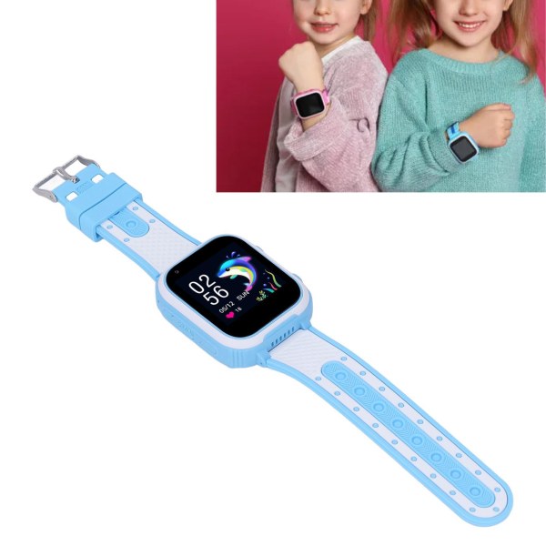 Barn Smart Watch Vattentät 4G Videosamtal Silikon Intelligent Game Watch for Daily Life US Blue