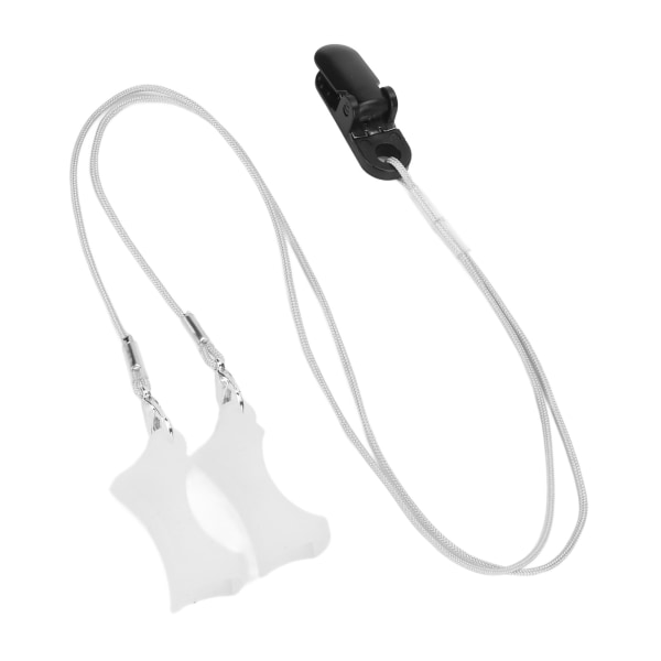 Lydforstærker Snorklemme Stor størrelse Sort Grå Plast Høreapparat Holder Strap til ældre Binaural
