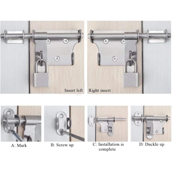 Skjutdörrslås Bultar 12 cm