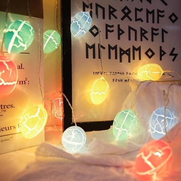 Broken Eggs, Easter String Lights, Children's Room Festival Atmosphere Decoration LED Battery Box String Lights
