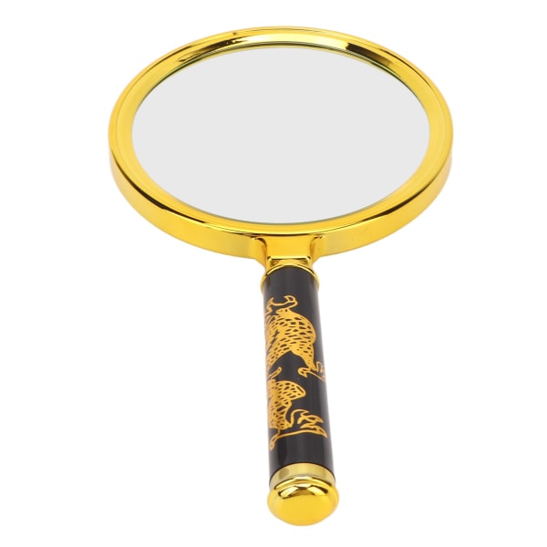 Förstoringsglas 100 mm Golden Dragon Mönsterhandtag 10X Handhållet litet förstoringsglas för äldre läsning