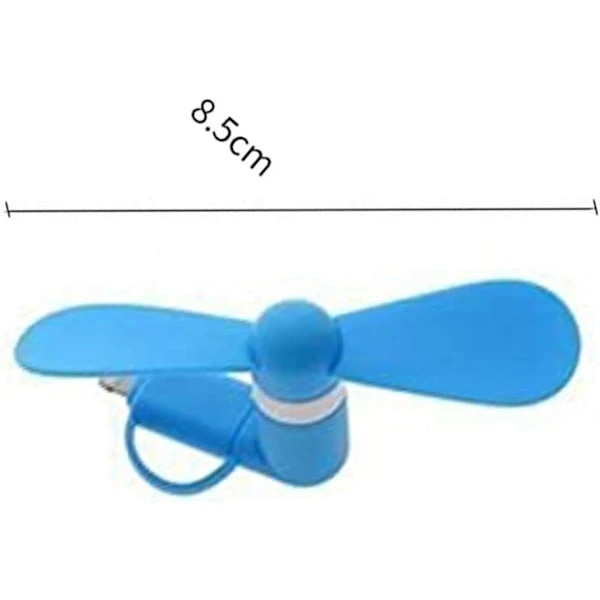 3-pak Telefonventilator, Ventilatorer til Iphone, Android-ventilator, Mini USB-ventilator, Bærbar Justerbar Roterende Ventilator til Laptop, Egnet til Iphone Android (...
