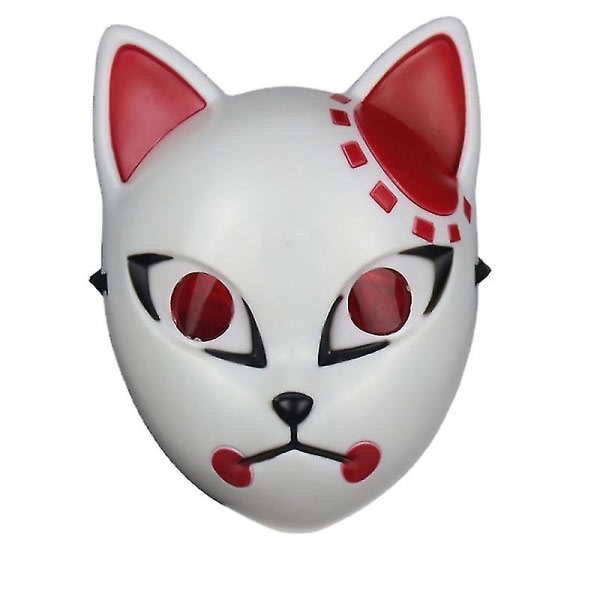 Demon Killer Mask Prop Sabito Halloween Party Ljusmask för vuxna
