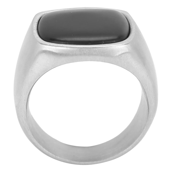 Rostfritt stål Ring Klassisk stålfärg Fashionabla fingerring smycken tillbehör för män Svart agat