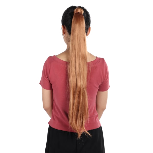 Straight Wrap Around Hair Extension Hestehale parykkklemme i Hestehale Falsk Hair Piece Styling 03#