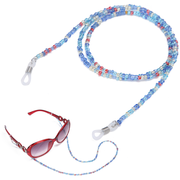 Fargerike perlebrillekjede Enkelt fasjonable briller Nøkkelbånd Smykketilbehør
