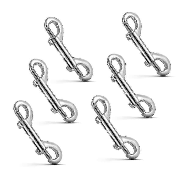 Dubbla bultsnäppar, 6-pack legeringssnäpphake metallfjäderklämmor